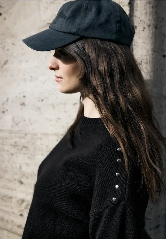 Street One Pullover mit Nieten female Schwarz - Street One Studio - FashionsVida