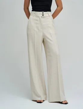 Pantalones chino con pernera wide de mujer - Salsa Jeans - FashionsVida