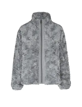 Chaqueta efecto pelo CHLOE 2 gris S - Covered - FashionsVida