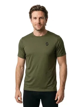 Endurance Lt Short Sleeve T-shirt Fir Green S Men - Scott - FashionsVida