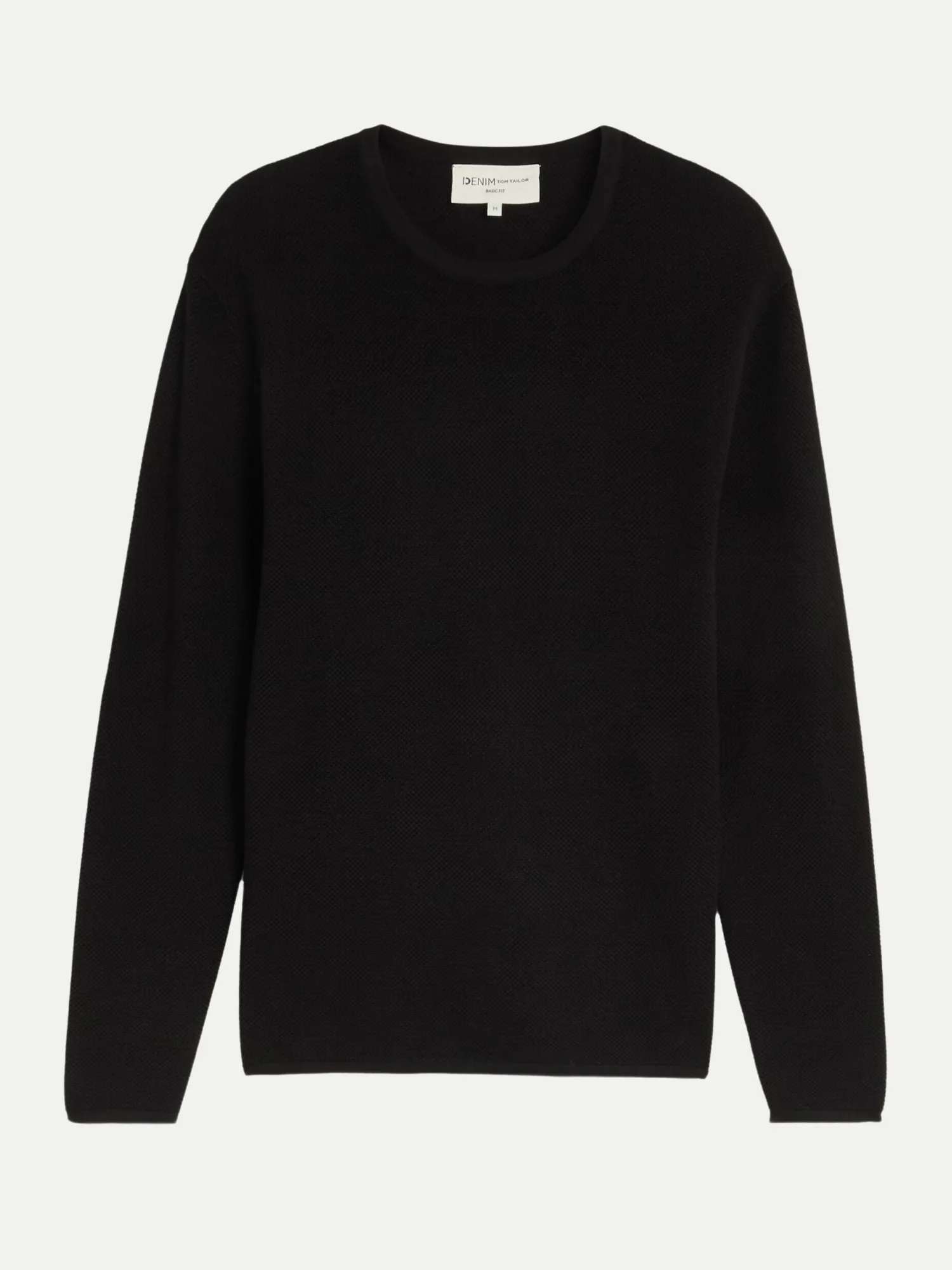 Basic Strickpullover Schwarz L - Tom Tailor Denim - FashionsVida