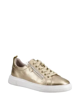 Women's Martha Trainer in Gold Size: 7 - Gold - Size: 7 - Hush puppies - FashionsVida