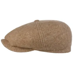 Hatteras Wool Doubleface Flat Cap by - beige - Size: M (56-57 cm)