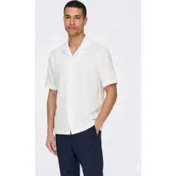 Only & Sons - Camisa de viscosa de manga corta de hombre