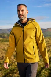 Exodus Mens Water-Resistant Softshell Jacket - Yellow - Yellow - Size: XS