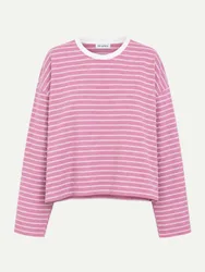 Gestreiftes Langarmshirt Rosa M