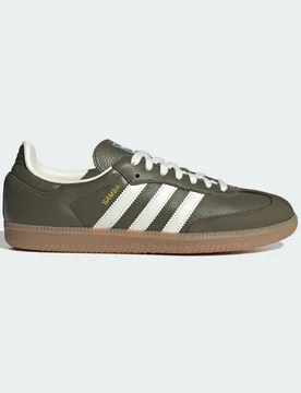 Scarpe Samba OG 42 Medium Dark Khaki / Off White / Gum - Adidas - FashionsVida