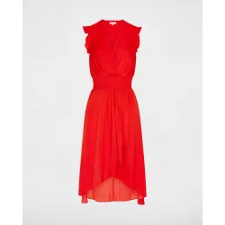 Vestido midi con escote pico