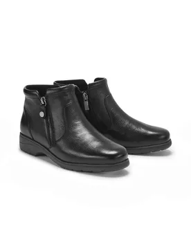 Doppel-Reißverschluss Stiefelette - Schwarz - female - Size: 41 - Avena - FashionsVida