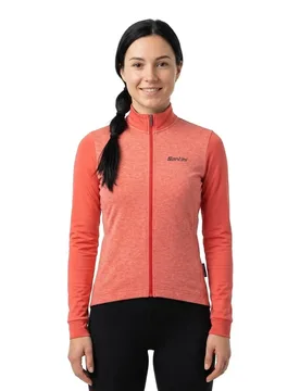 Maglia A Maniche Lunghe Colore Puro Thermal Grenadine - Santini - FashionsVida