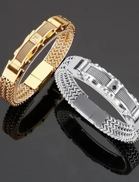 Stainless Steel Bracelet for Men 21CM Square Chain With CZ & Magnet Clasp Bracelets Street Style Fashion Quality Jewelry Gifts - Aliexpress - FashionsVida