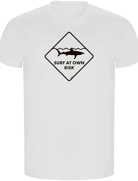T-shirt à Manches Courtes Surf At Own Risk Eco White M - Kruskis - FashionsVida