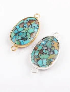 Simple Turquoise Pendant Gold Plated Natural Stone Faceted Charm For Jewelry Marking DIY Necklace Bracelet Accessories Wholesale - Aliexpress - FashionsVida