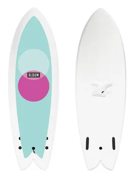 Planche De Surf Album Soft Top Presto Seafoam Drops 5´7´´ White 170.2 cm unisex - Album Surfboard - FashionsVida