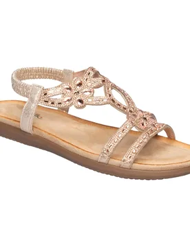 Komfort-Sandale "Elegant" gold 36 Damen - wonderwalk - FashionsVida