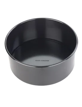 Carbon Steel 20cm Deep Round Cake Tin Black - Tala - FashionsVida