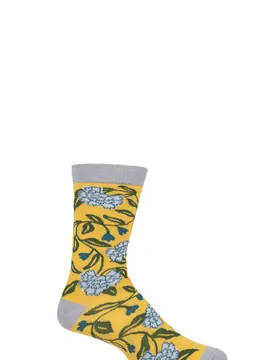 Pair Shared Earth Bamboo Hydrangea Socks Multi 3-7 - Multi Coloured - Size: 3-7 - SockShop - FashionsVida