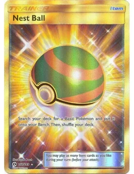 Pokemon Sun and Moon (Base Set) 158/149 Nest Ball (Secret Rare) - Pokémon - FashionsVida