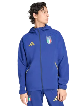 Italy Herren Trainingsoberteile - Blau - Größe L - Poly Woven Blue L - Adidas - FashionsVida