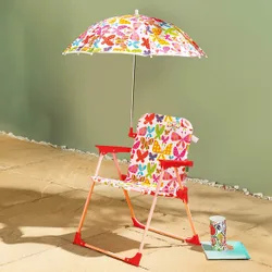 Kinderklappstuhl + Sonnenschirm "Schmetterlinge"