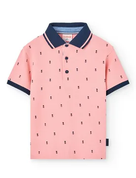 Boboli Polo à Manches Courtes Pique Printed Pineapple Print 14 Années Garçon - BÒBOLI - FashionsVida