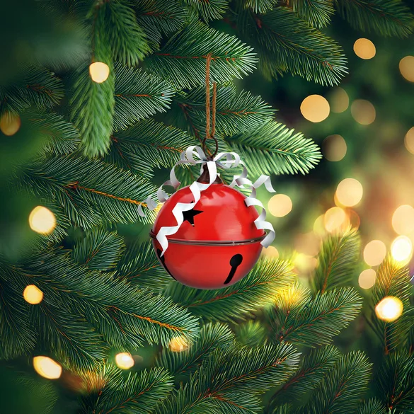 Weihnachtshänger Glöckchen aus Metall rot - Wurm - FashionsVida