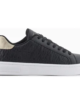Zapatillas de mujer logo jacquard con tobillera metalizada - Armani Exchange - FashionsVida