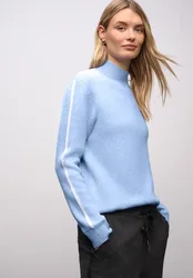 Pullover mit Tape-Details female Blau