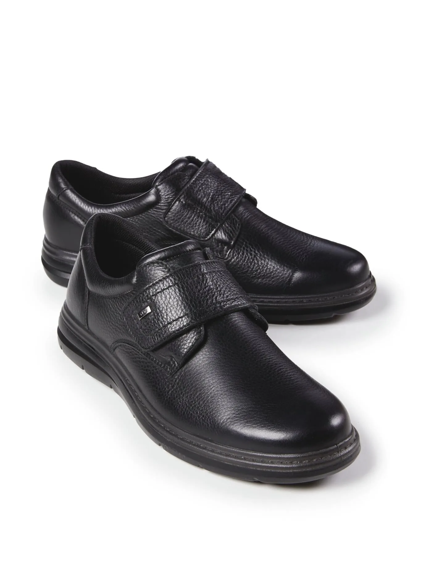 Aquastop-Klettschuh Bequemweite - Schwarz - male - Size: 40 - Avena - FashionsVida