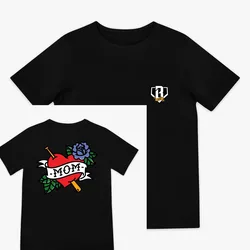 Men's black printed cotton T-shirt, breathable, loose, sweat absorbing, youth T-shirt, fashionable top