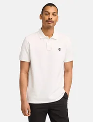 Pure Cotton Pique Polo Shirt White male
