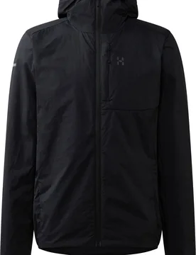 Veste de randonnée légère et déperlante - L.I.M Mimic Barrier Hood M True Black en Softshell - Taille XL - Noir - Haglöfs - FashionsVida