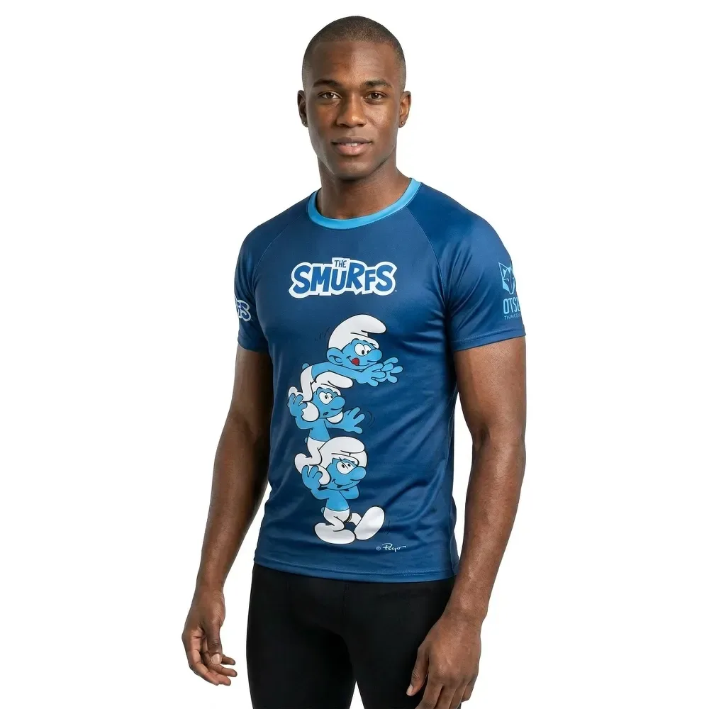 Maglietta A Maniche Corte Smurf Tower Multicolour L - OTSO - FashionsVida