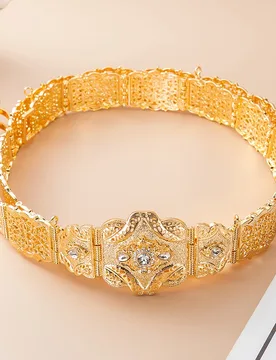 Luxury Morocco Bridal Body Jewelry Wedding Engagement Dress Gold Color Belt Gold Plating Crystal Waist Chain Bijou Gift - Aliexpress - FashionsVida
