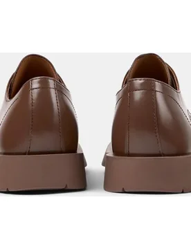 Zapatos de cordones unisex de piel con puntera cuadrada - camperlab - FashionsVida