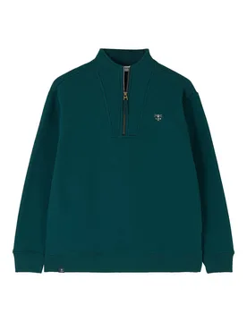 Women's Coral Cotton Rich Brushed Jersey Sweatshirt in Dark Green Size: 18 - Dark Green - Size: 18 - Lighthouse Clothing - FashionsVida
