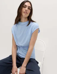 Sleeveless Knot Detail Top Pale Blue female
