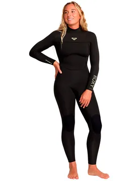 Combinaison En Néoprène à Manches Longues Et Fermeture éclair Dans Le Dos Prologue 3/2 Mm Black MT - Roxy - FashionsVida