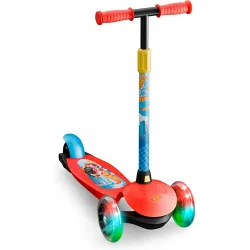 Patinete 3 Ruedas Con Luces Led Hot Wheels
