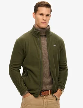 Superdry Herren Polar Fleece Reißverschlussjacke Grün - Größe: S - 79.99 - FashionsVida