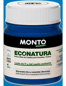 Test pintura plástica Montó Econatura 60 ml Azul elécrico - MONTÓ - FashionsVida