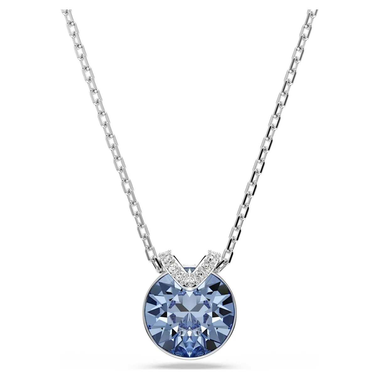 Pendente Bella V, Taglio Round, Blu, Placcato rodio OS - Swarovski - FashionsVida