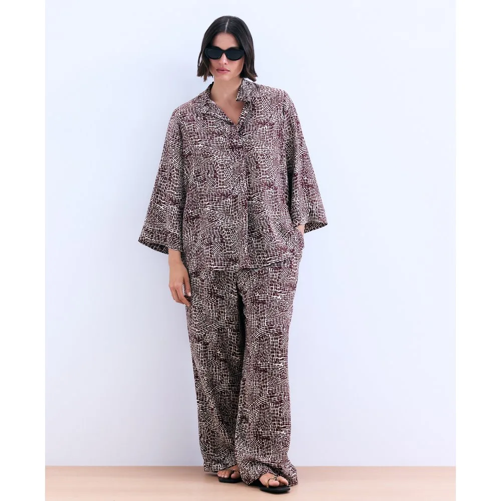 Pantalón recto liso de mujer - Couchel - FashionsVida
