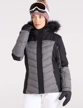 Pyrenees II Womens Padded Ski Jacket - Black - Black - Size: 12 - Mountain Warehouse - FashionsVida