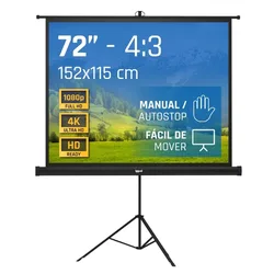 Écran De Projection Avec Trépied 72´´ White One Size unisex