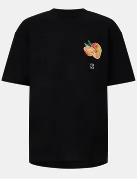 Hugo Mens Regular Fit Crew Neck T-Shirt In Black 001 - Size X-Small - Hugo Boss - FashionsVida