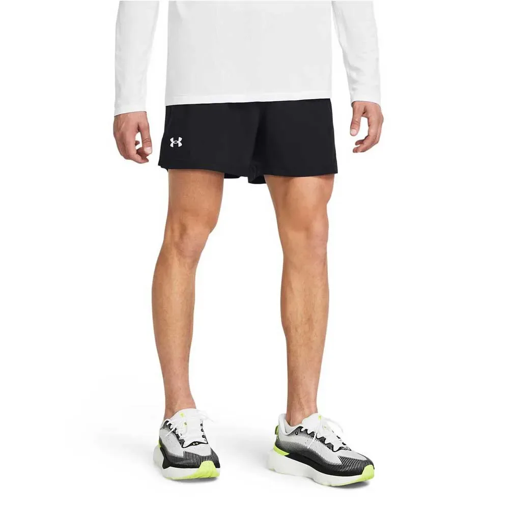 Pantaloni Corti Launch 5in Black / Black / Reflective M - Under armour - FashionsVida