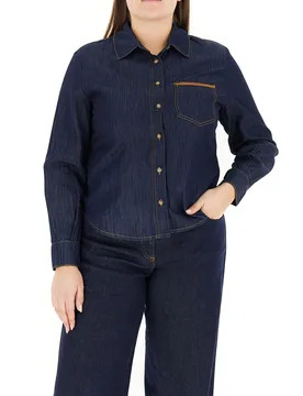 Camicia in jeans BLU NOTTE 19 - PERSONA by MARINA RINALDI - FashionsVida