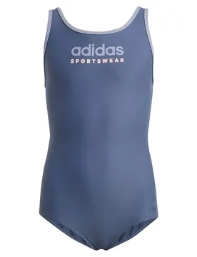 Sportswear U Back Swimsuit Preloved Ink / Silver Violet 5-6 Years Girls - Adidas - FashionsVida