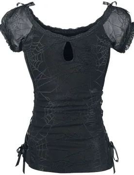 Gothic T-Shirt - Spider - M bis 4XL - für Damen - Größe L - schwarz - Frauen - female - Banned Alternative - FashionsVida
